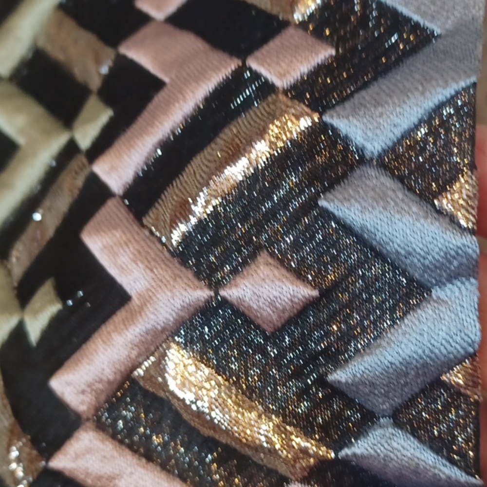 Milly Multi-Colored Metallic Design Print Skirt - Picture 2 of 7